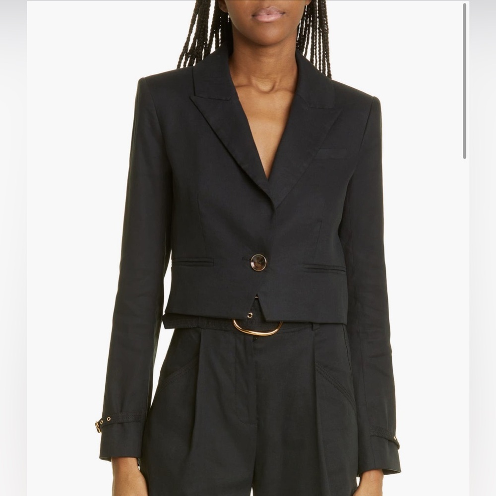Veronica Beard, Girard Linen blend crop, crop jacket size 8